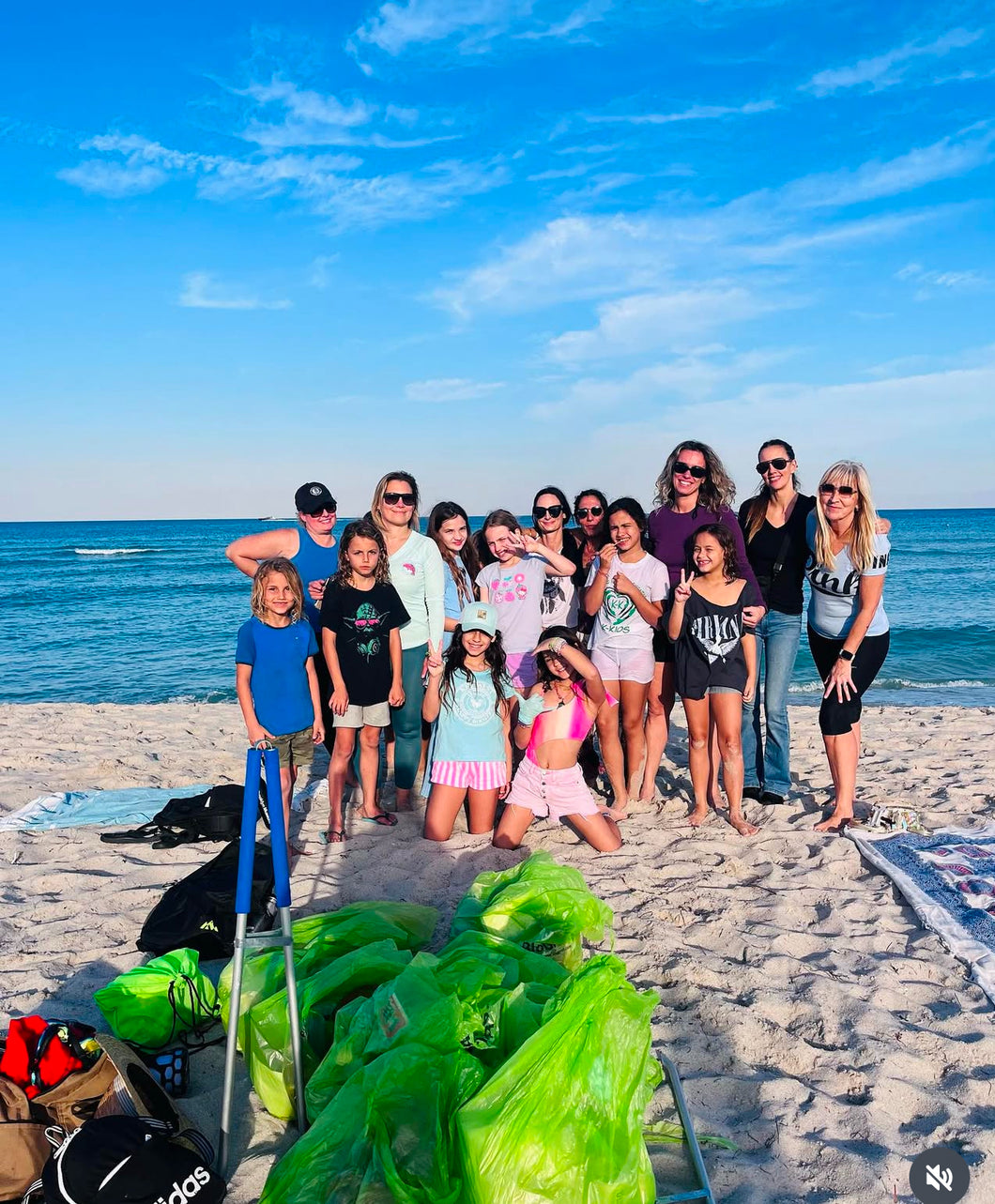 Anniversary beach clean up
